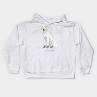 Science lab, lab dog, science dog Kids Hoodie